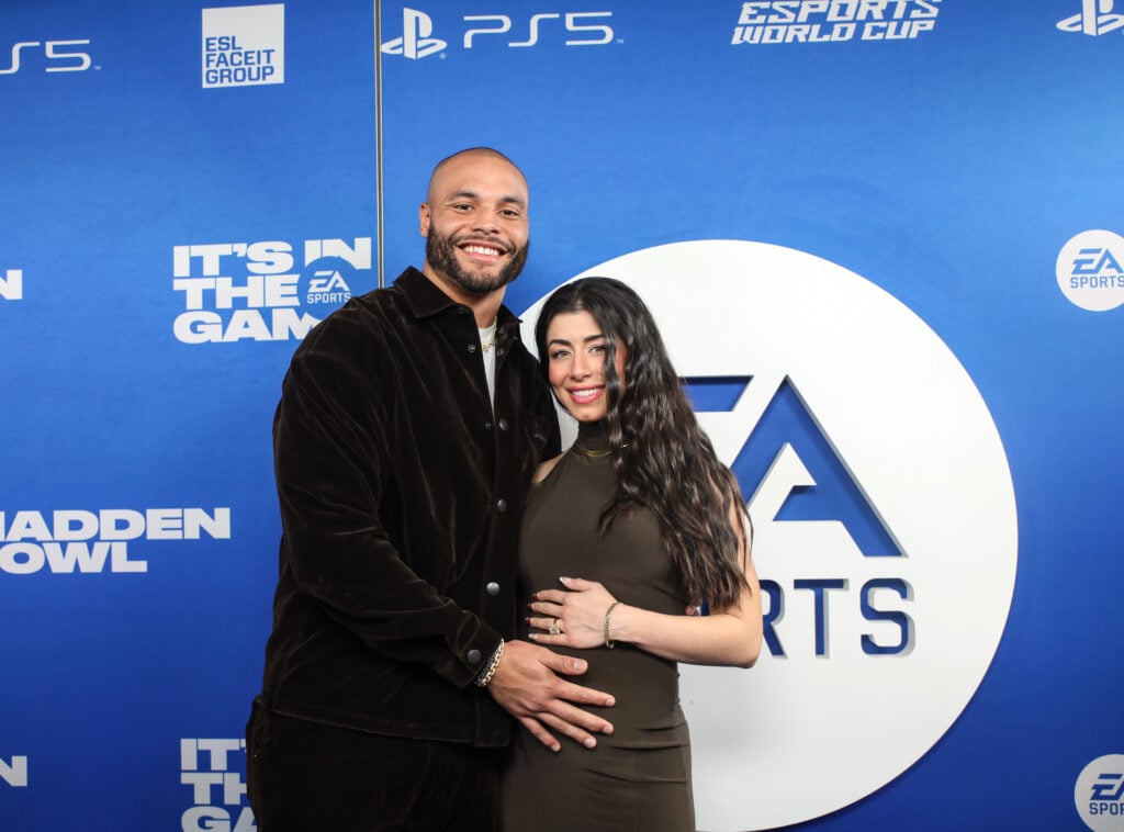 NEW ORLEANS, LOUISIANA - FEBRUARY 07: Dak Prescott and guest arrive at EA Sports presents The Madden Bowl at Orpheum Theater on February 07, 2025 in New Orleans, Louisiana.