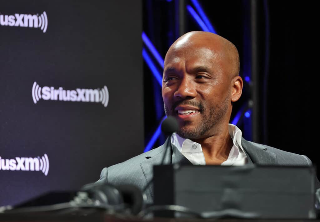 Louis Riddick attends SiriusXM At Super Bowl LVII on February 09, 2023 in Phoenix, Arizona.
